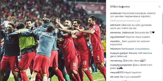 Arda Turan Ve Burak Yılmaz’ın ’Milli’ Sevinci