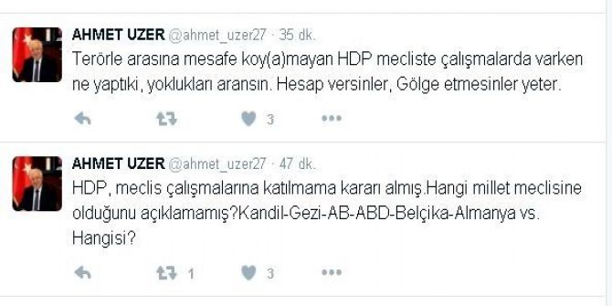 Milletvekili Uzer, Meclis Çalışmalarına Katılmama Kararı Alan Hdp’ye Cevap Verdi