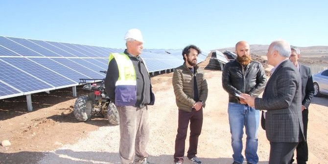 Vali Zorluoğlu, Güneş Enerji Santralinde İncelemelerde Bulundu