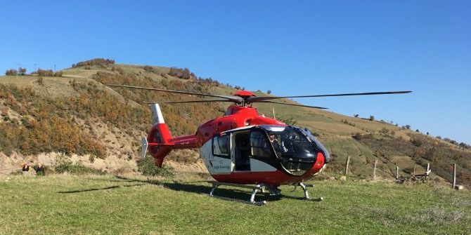 Traktör Kazasında Yaralanan Vatandaşın Yardımına Ambulans Helikopter Yetişti