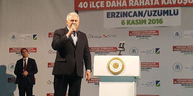 Başbakan Yıldırım, Üzümlü’de 40 İlçeye Doğalgaz Dağıtım Törenine Katıldı