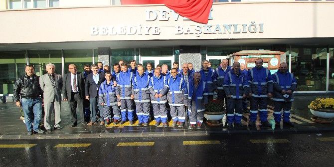 Develi’de Temizlik Personeli Kışa Hazır