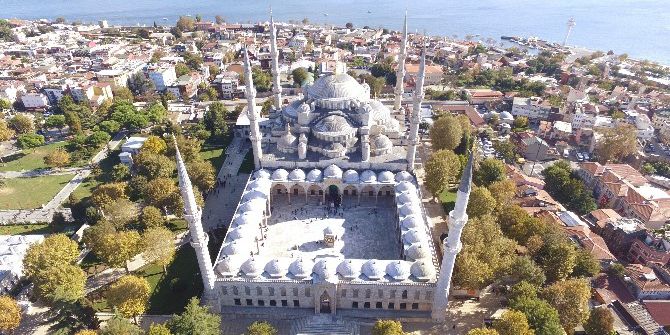 Restorasyonu Tamamlanan Sultanahmet Camii Havadan Görüntülendi
