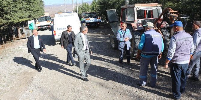 Mezarlıklarda İki Belediyeden Örnek İşbirliği