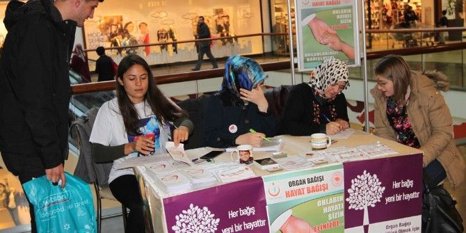 Erzurum Forum Avm’de Organ Bağışı Standı Açıldı