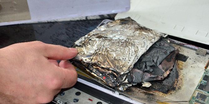 Çin Malı Bataryanın Patlama Anı Güvenlik Kamerasında