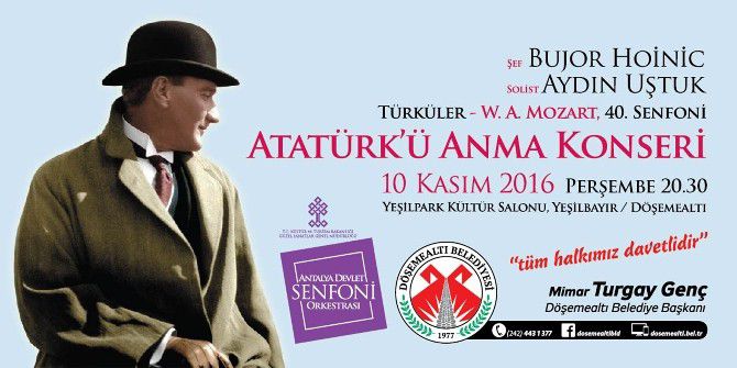 Döşemealtı Belediyesi’nden 10 Kasım Konseri