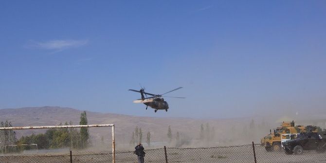 Askeri Bölgeye Yaklaşan Şüpheli İha, Yaylım Ateşine Tutuldu