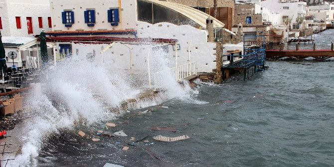 Bodrum’da Fırtına Hayatı Olumsuz Etkiledi