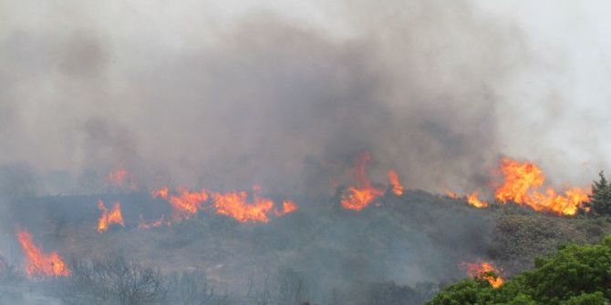 Çeşme’de Arazi Yangını