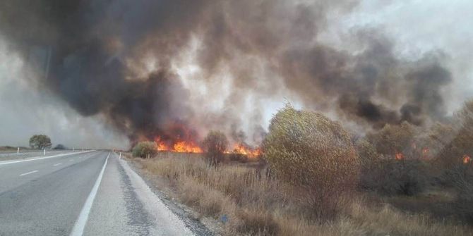 Beyşehir Gölü Milli Parkı’nda Sazlık Yangını