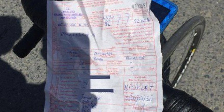 Bisiklet Sürücüsüne 92 Tl. Trafik Cezası