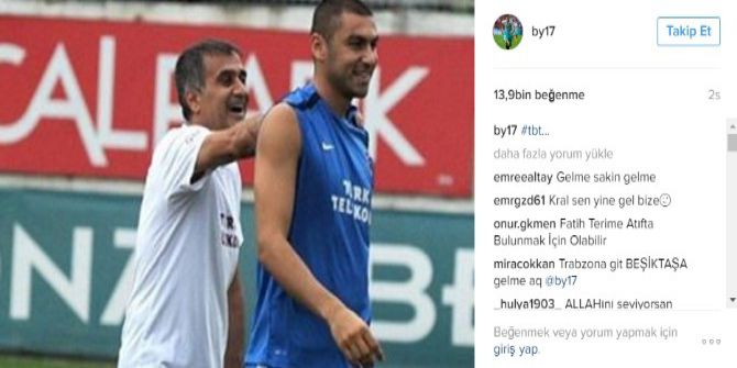 Burak Yılmaz’dan "Şenol Güneş"li Paylaşım