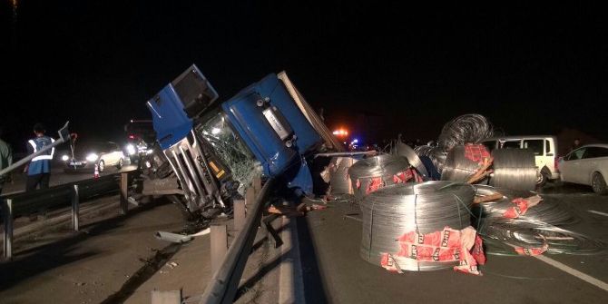 Tem Otoyolunda Korkutan Kaza