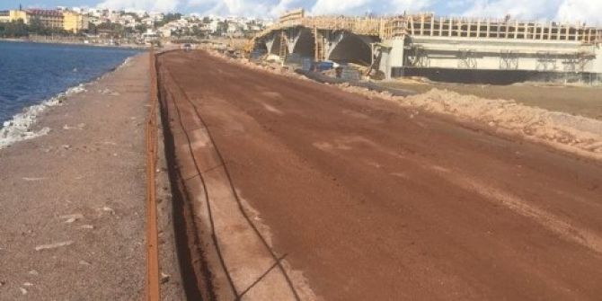 Cunda Köprüsü İnşaatında Yan Yol Onarımı Yapıldı