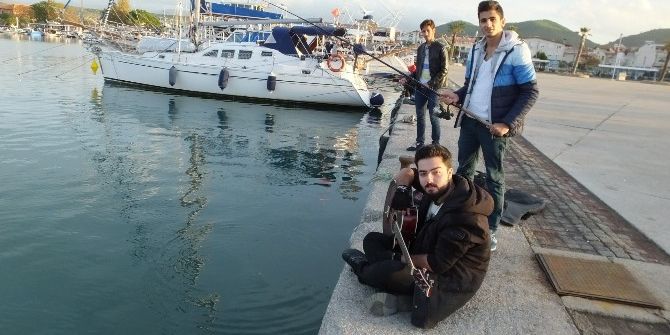 Burhaniye’de Sazlı Sözlü Balık Avı