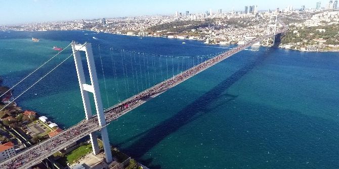 Vodafone 38. İstanbul Maratonu Havadan Görüntülendi