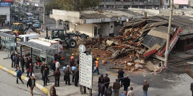 Söke’de Çayüstü Dükkanları’nın Yıkımına Başlandı