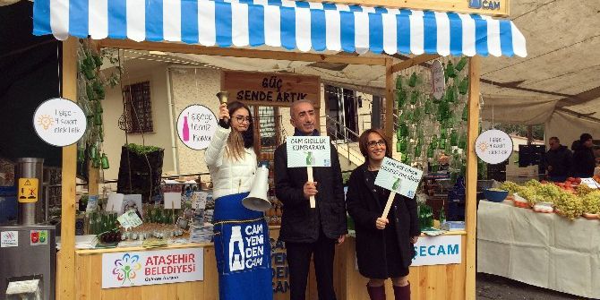 Ataşehir’de Camlar Geri Dönüşüme Kazandırılıyor