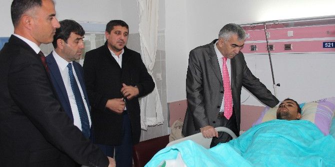 İş Kazası Geçiren Madenci "Geçmiş Olsun" Ziyareti