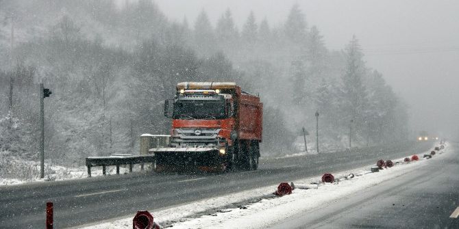 Bolu Dağı’nda Yoğun Kar Yağışı Başladı