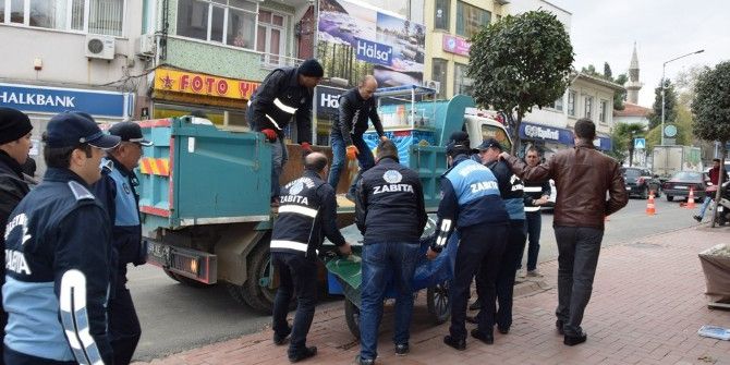 Zabıta Ekiplerine Kaldırım İşgallerine Tedbiri