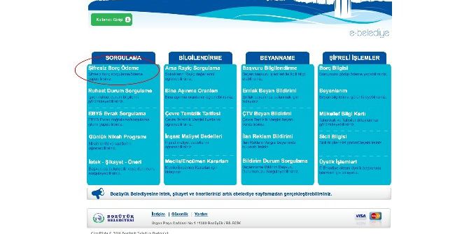 İnternet Sitesinden Ödeme Kolaylığı
