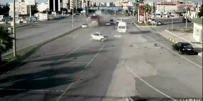 Freni Patlayan Yolcu Otobüsünün Dehşet Saçtığı Anlar Mobese’ye Yansıdı