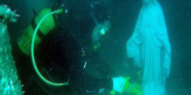 Kuşadası Körfezi’ndeki Batık Airbus’a Meryemana Heykeli