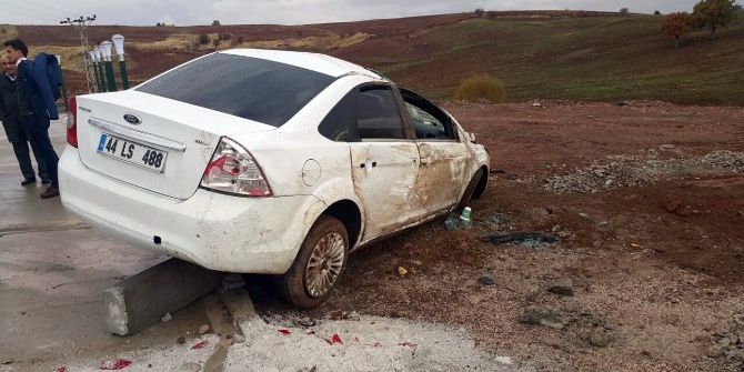 Gölbaşı İlçesinde Otomobil Takla Attı: 1 Yaralı