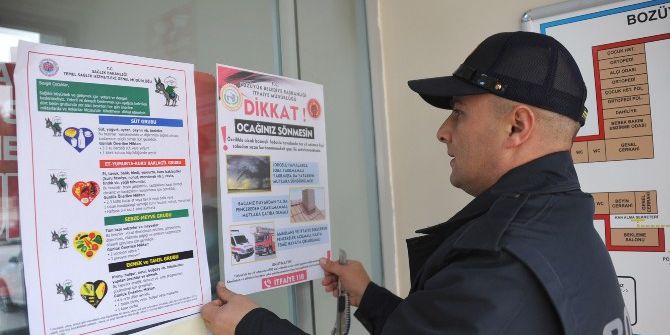 İtfaiyeden Karbonmonoksit Zehirlenmelerine Karşı Uyarı Afişleri