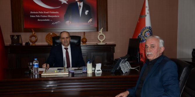 Şoförler Oda Başkanı Düzgün, Emniyet Müdürü Artunay’ı Ziyaret Etti