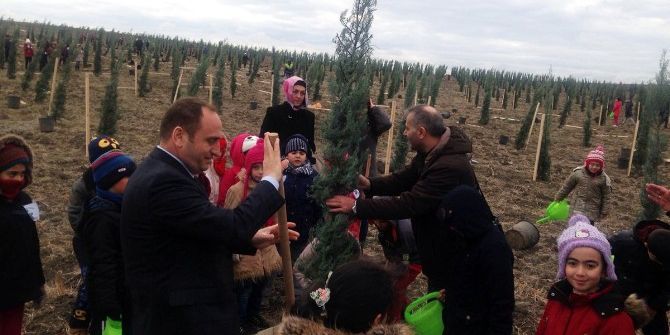 Minik Öğrenciler Yaşanabilir Bir Dünya İçin Fidan Dikti