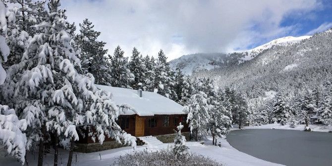 Limni Gölü Beyaz Cennete Döndü