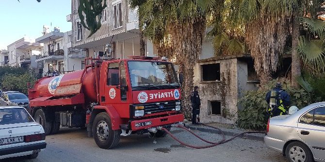 Manavgat’taki Harabe Evde İkinci Yangın