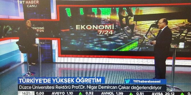 Rektör Çakar Trt’ye Konuk Oldu