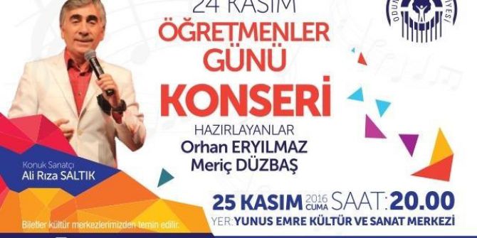 24 Kasım Ali Rıza Saltık İle Kutlanacak