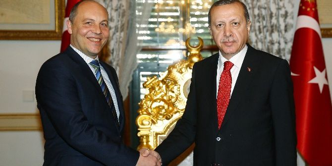 Cumhurbaşkanı Erdoğan Ukrayna Parlamento Başkanı Parubiy’i Kabul Etti