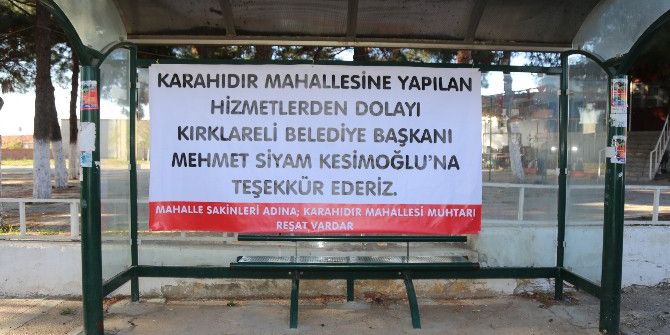 Karahıdır Mahalle Sakinlerinden Kesimoğlu’na Teşekkür