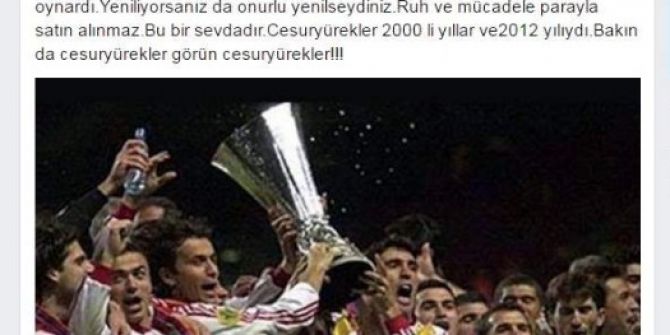 Kaymakamdan Derbiyi Kaybeden Galatasaraylı Futbolculara İlginç Benzetme