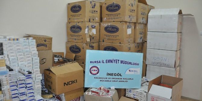 Ayakkabı Yüklü Kamyonda 600 Bin Liralık Kaçak Sigara Ele Geçirildi