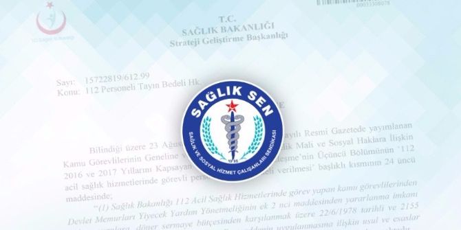 112 Personeline Nakdi Yemek Yardımı Verilecek