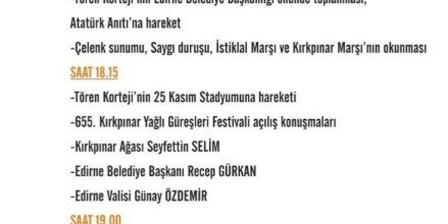 Kırkpınar’da Edirne’ye Ünlü Akını