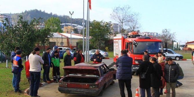 Rike Personeline Araçtan Yaralı Kurtarma Eğitimi