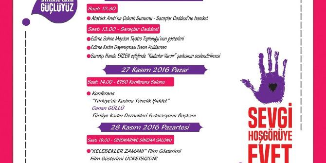 Edirne Kadın Dayanışması Meydanlarda