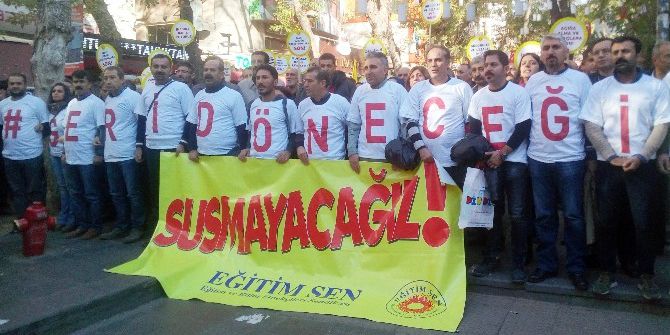 Eğitim-sen Görevden Almaları Protesto Etti
