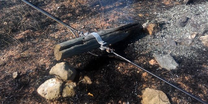 Anız Yangınında Telekom’a Ait Direkler Zarar Gördü