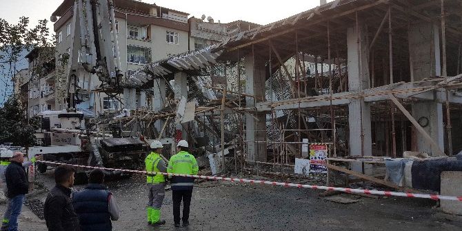 Samsun’da İnşaatta İskele Çöktü: 2 Yaralı