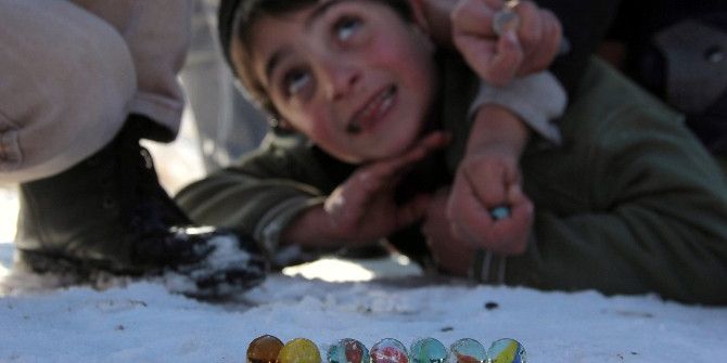 Erzurum’da Çocukların Kızak Ve Misket Keyfi