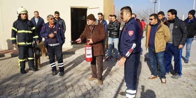 Nevşehir Belediyesi Personeli Yangın Tatbikatı Yaptı